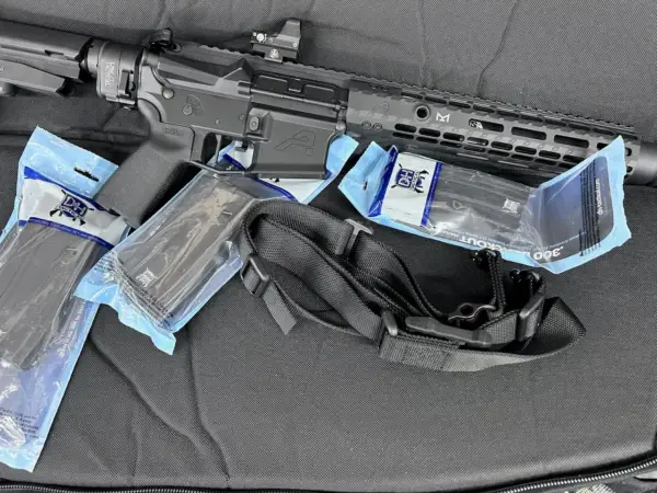 NSP Custom AR-Pistol 300 BLK, Folding with Suppressor