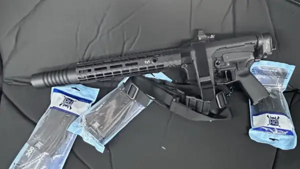 NSP Custom AR-Pistol 300 BLK, Folding with Suppressor - Image 4