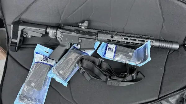 NSP Custom AR-Pistol 300 BLK, Folding with Suppressor - Image 2