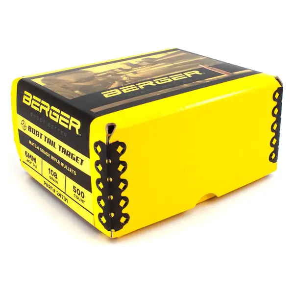 BERGER 6MM(.243)108g HPBT BULLET (TARGET) 500/bx
